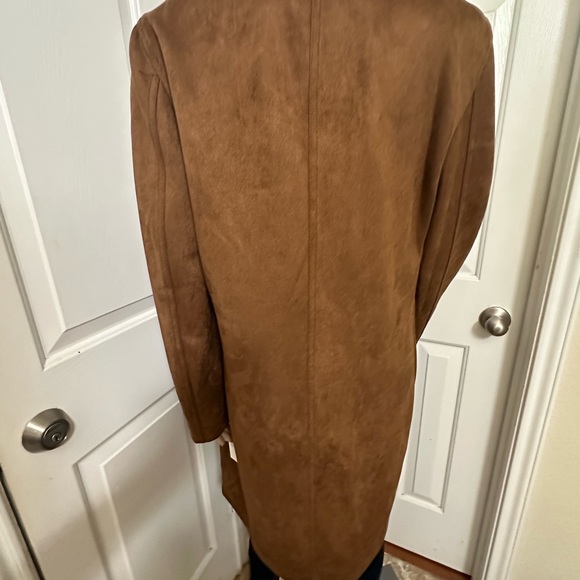 New Kenneth Cole New York Women's Brown suede Jacket with Knit Sleeve - Sz. M - Picture 2 of 9